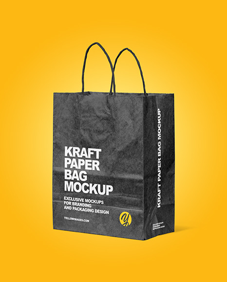 Kraft Paper Shopping Bag Mockup PSD #1