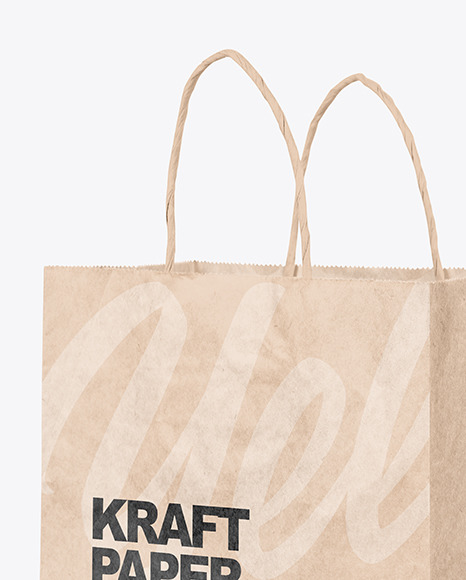Kraft Paper Shopping Bag Mockup PSD #6