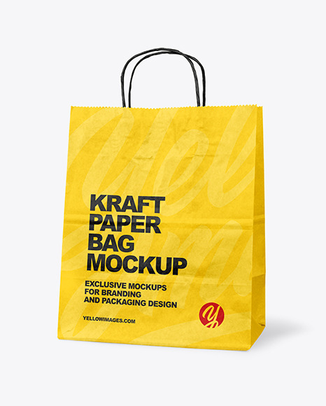 Kraft Paper Shopping Bag Mockup PSD #2