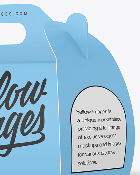 Cardboard Box w/ Handle Mockup cardboard 117911