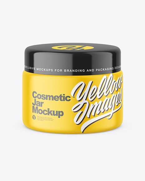 Matte Cosmetic Jar Mockup