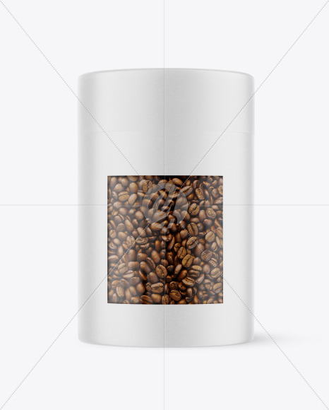 Kraft Tube with Coffee Beans Mockup PSD #3