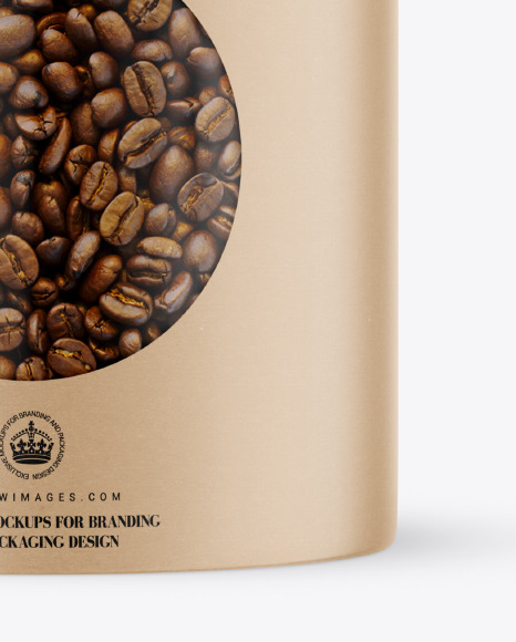 Kraft Tube with Coffee Beans Mockup PSD #6
