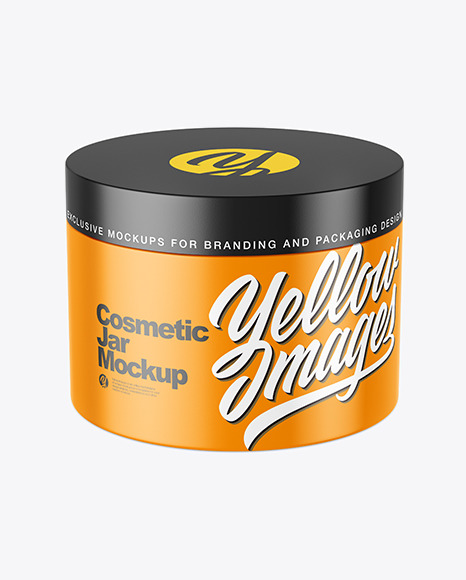 Matte Plastic Cosmetic Jar Mockup