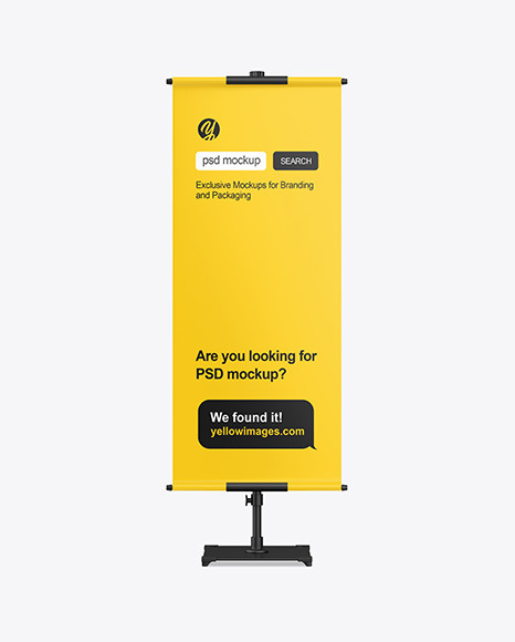 Telescopic Fabric Banner Stand Mockup