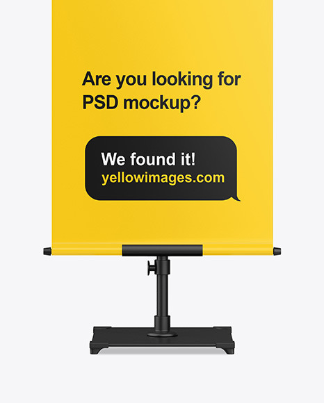 Telescopic Fabric Banner Stand Mockup PSD #1