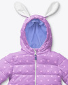 Baby Winter Jacket w/ Bunny Ears Mockup