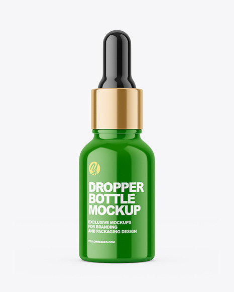 10ml Glossy Dropper Bottle Mockup