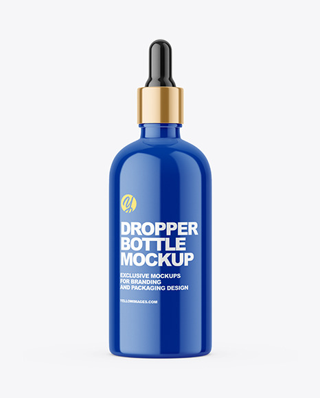 100ml Glossy Dropper Bottle Mockup