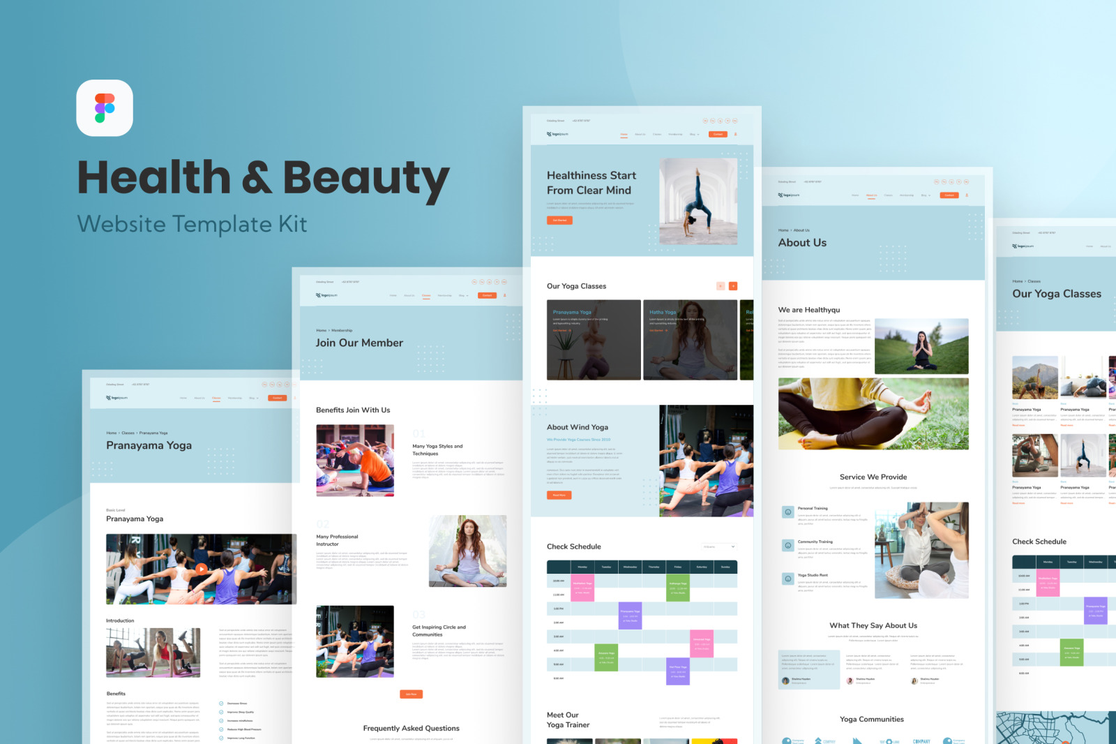 Health And Beauty Website Template On Yellow Images Creative Store