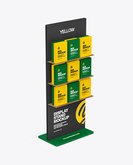 Display Stand With Boxes Mockup advertising 101975