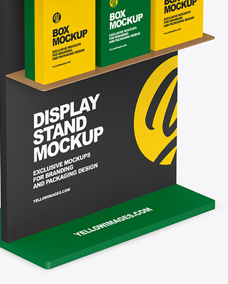 Display Stand With Boxes Mockup banner 101977