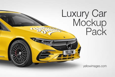 Electric Luxury Car Mockup Pack