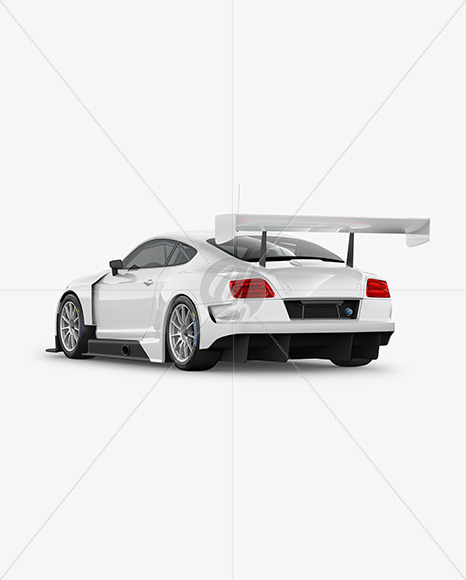 Free Sport Car Mockup  - Back Half Side View Vehicle Mockups