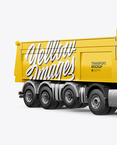 Tipper Truck Mockup - Half Side View dump 101741