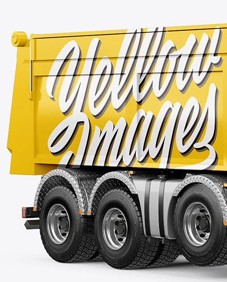 Tipper Truck Mockup - Half Side View dumper 101742