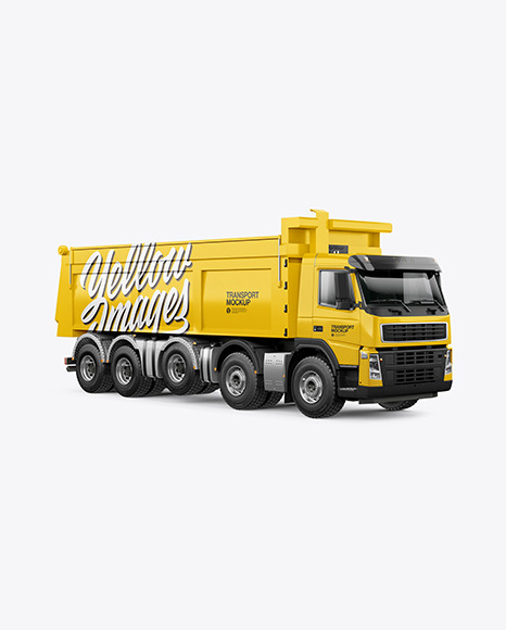 Tipper Truck Mockup - Half Side View