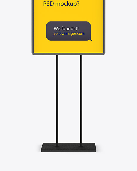 Plastic Stand Mockup PSD #1