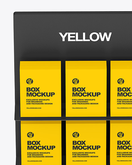 Display Stand With Boxes Mockup advertising stand 101981