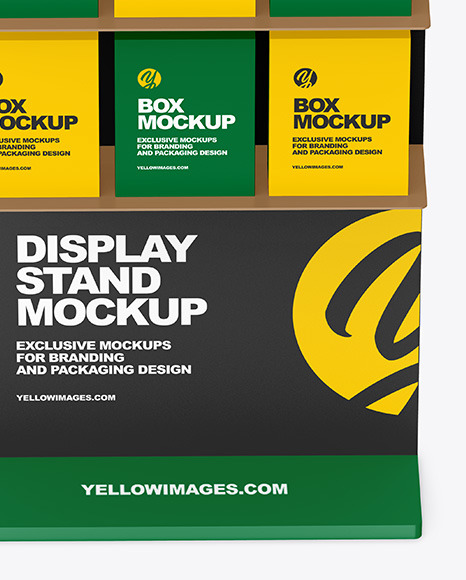 Display Stand With Boxes Mockup banner 101982
