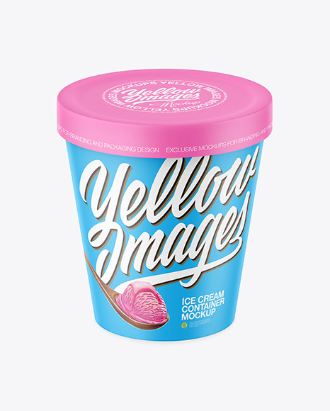 Matte Plastic Ice Cream Cup Mockup