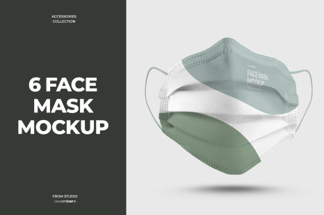 6 Mockups Isolated Face Mask