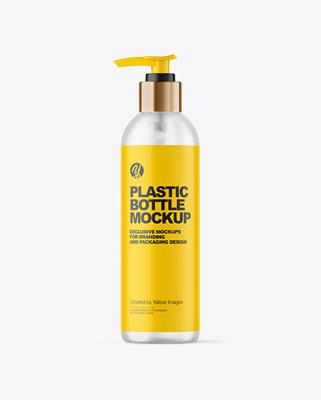 Frosted Cosmetic Bottle with Pump Mockup