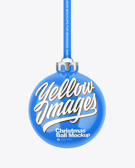 Glossy Christmas Ball Mockup