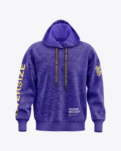 Melange Oversize Hoodie Mockup