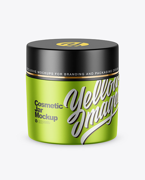 Metallic Cosmetic Jar Mockup