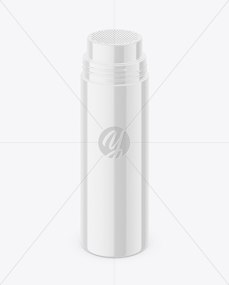 Glossy Plastic Powder Jar Mockup PSD #3
