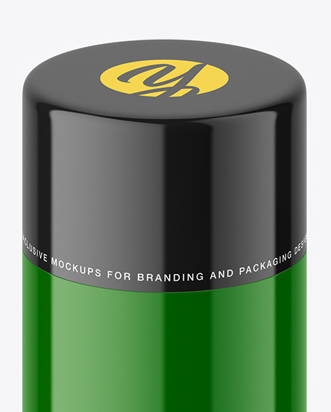 Glossy Plastic Powder Jar Mockup PSD #7