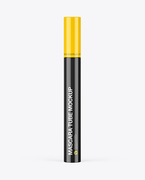 Glossy Mascara Tube Mockup