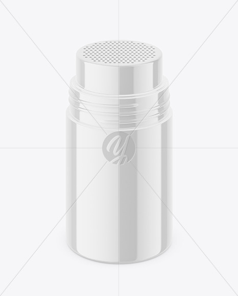 Glossy Plastic Powder Jar Mockup PSD #3