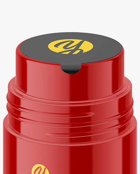 Glossy Plastic Powder Jar Mockup PSD #7