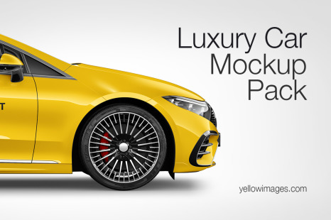 Electric Luxury Car Mockup Pack