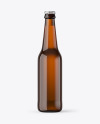 Amber Glass Beer Bottle Mockup