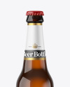 Amber Glass Beer Bottle Mockup