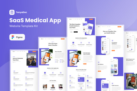 TanyaDoc SaaS Medical App Website Template