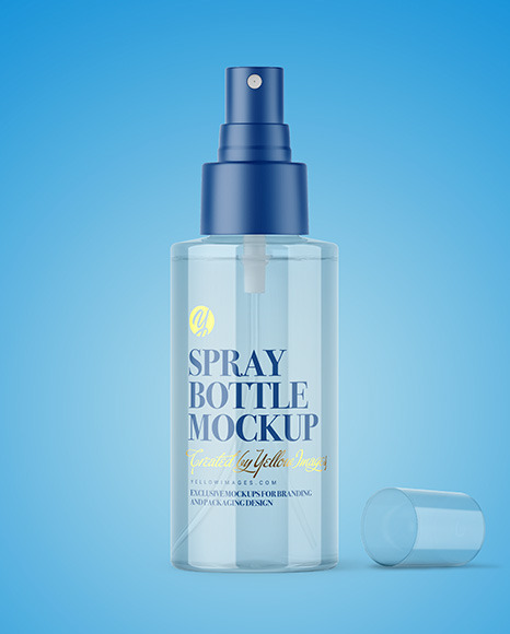 Clear Spray Bottle Mockup bodi lotion 110484