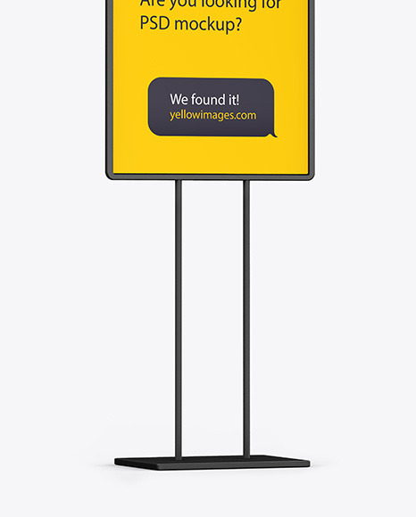 Plastic Stand Mockup on Yellow Images Object Mockups