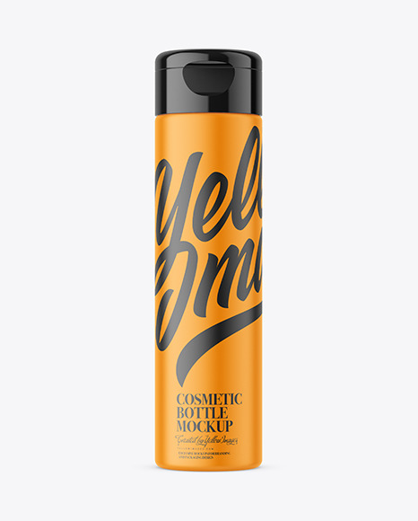 Matte Plastic Cosmetic Bottle Mockup