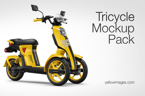 Tricycle Scooter Mockup Pack