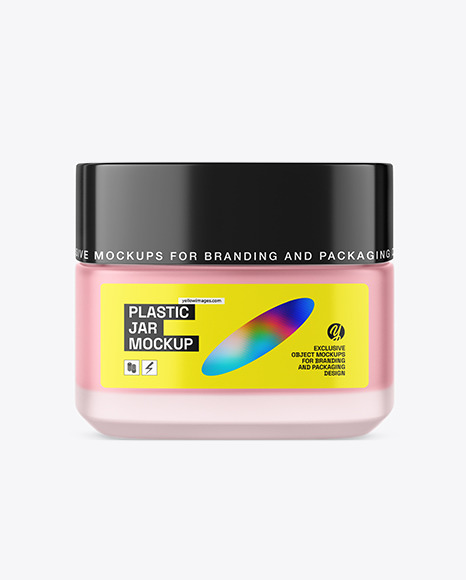 Frosted Glass Cosmetic Jar Mockup