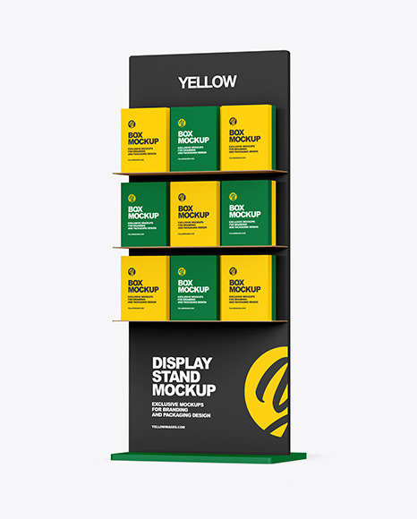 Display Stand With Boxes Mockup advertising 158194