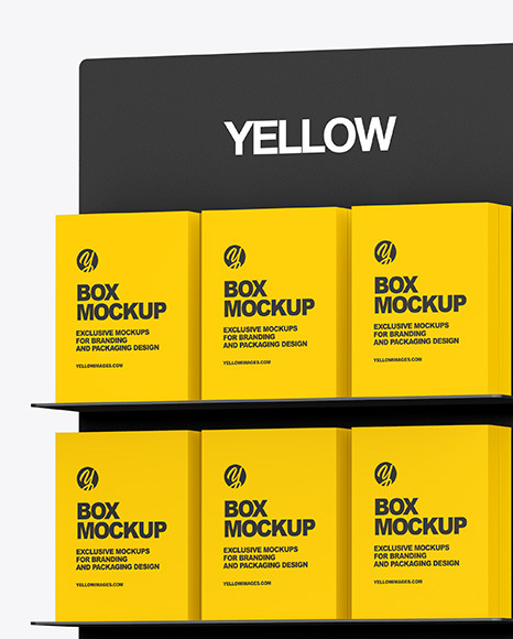 Display Stand With Boxes Mockup advertising stand 158195