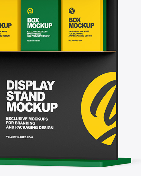 Display Stand With Boxes Mockup banner 158196