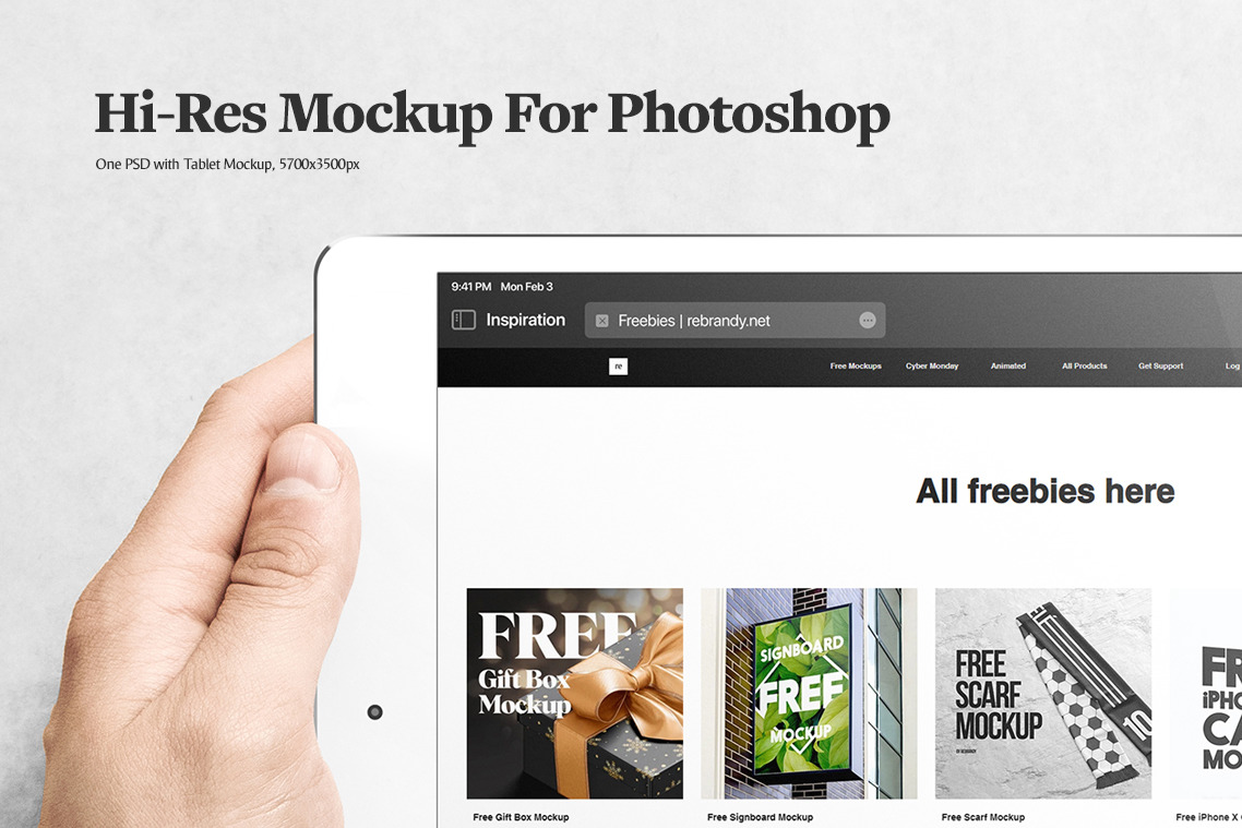 Hi-Res Mockup for Photoshop