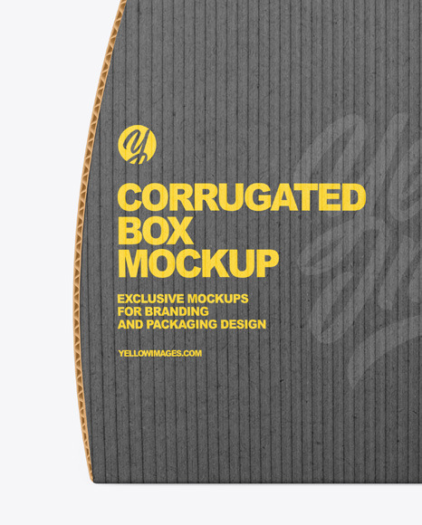 Corrugated Curved Box w/ Handle Mockup mockup 108149