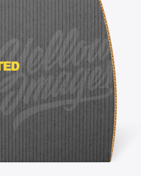 Corrugated Curved Box w/ Handle Mockup paper 108150